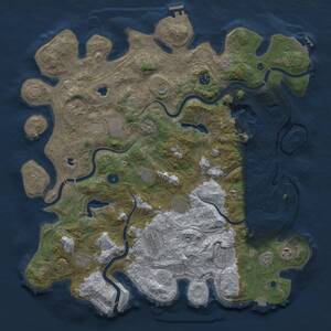 Thumbnail Rust Map: Procedural Map, Size: 4500, Seed: 327895729, 17 Monuments