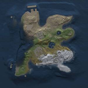 Thumbnail Rust Map: Procedural Map, Size: 2000, Seed: 23681, 6 Monuments