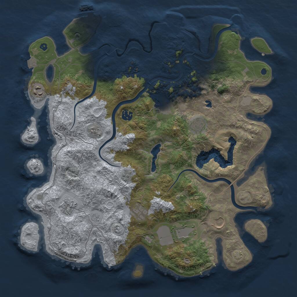 Rust Map: Procedural Map, Size: 4000, Seed: 872091907, 15 Monuments