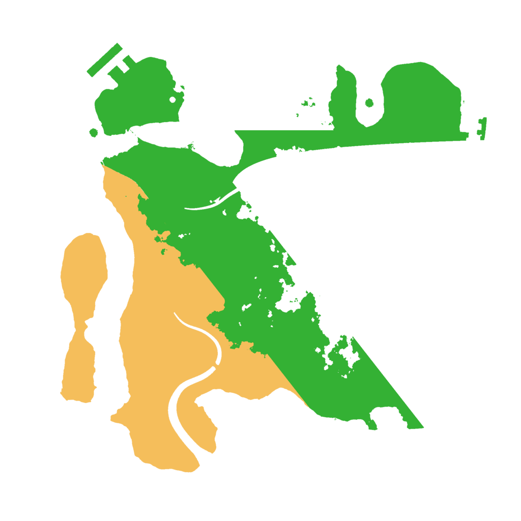 Biome Rust Map: Procedural Map, Size: 2500, Seed: 33465