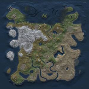 Thumbnail Rust Map: Procedural Map, Size: 4000, Seed: 1410095231, 15 Monuments