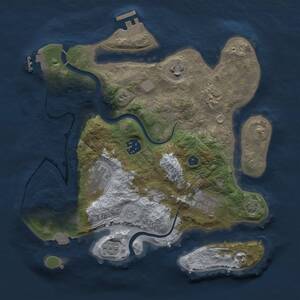 Thumbnail Rust Map: Procedural Map, Size: 3000, Seed: 67676, 12 Monuments