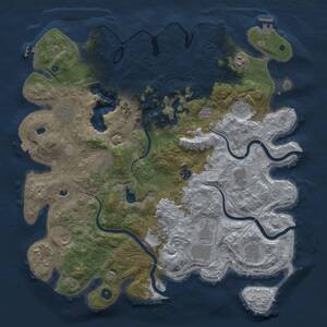 Thumbnail Rust Map: Procedural Map, Size: 4500, Seed: 77254366, 17 Monuments