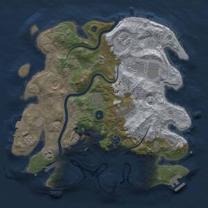 Thumbnail Rust Map: Procedural Map, Size: 3500, Seed: 703413838, 15 Monuments