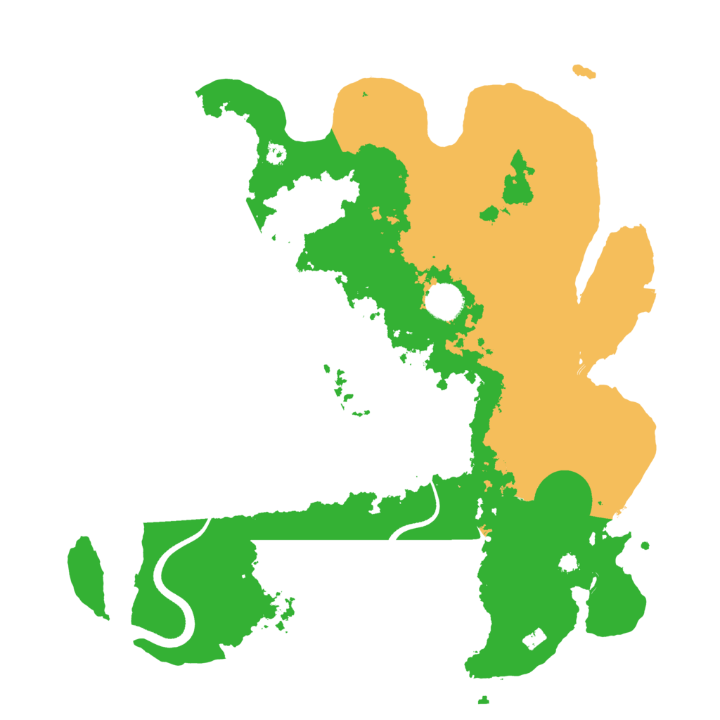 Biome Rust Map: Procedural Map, Size: 3500, Seed: 7564