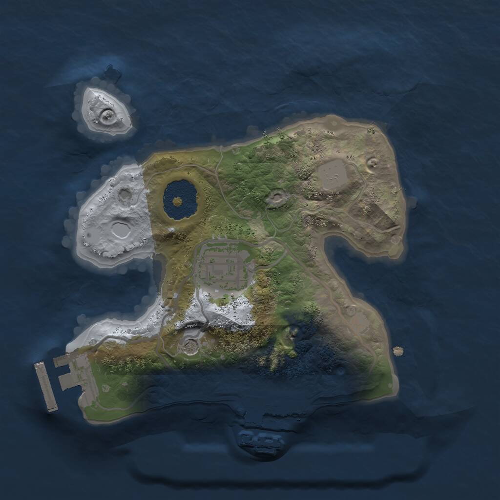 Rust Map: Procedural Map, Size: 2000, Seed: 3242342, 5 Monuments