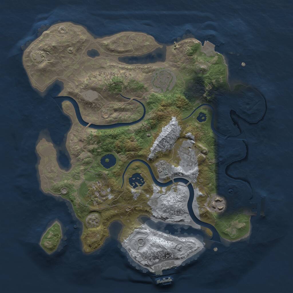 Rust Map: Procedural Map, Size: 3000, Seed: 51472026, 11 Monuments