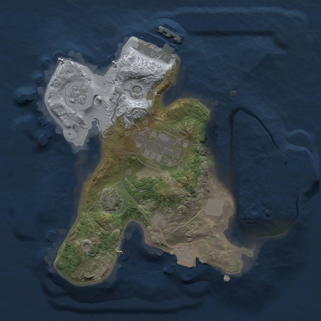 Rust Map: Procedural Map, Size: 2000, Seed: 4231439, 7 Monuments