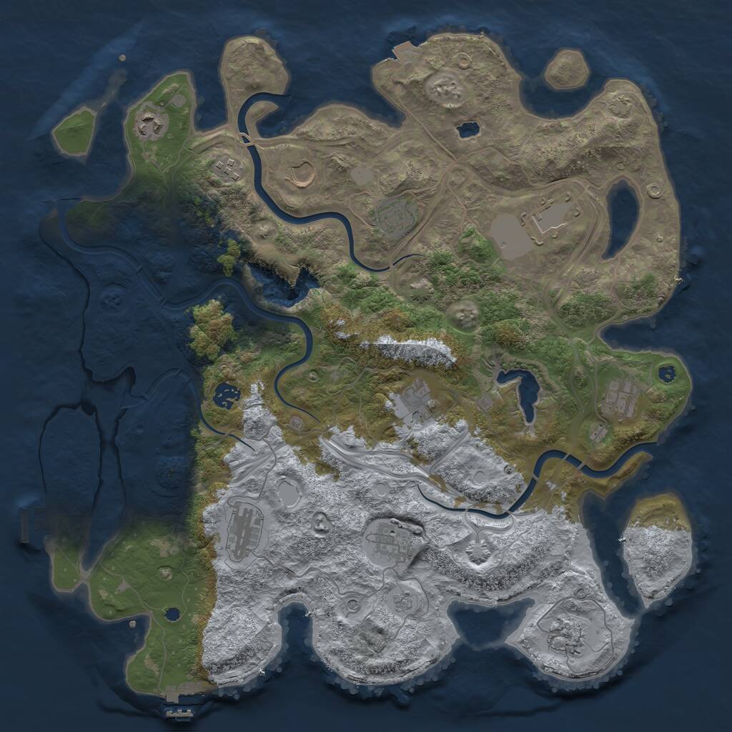Rust Map: Procedural Map, Size: 4250, Seed: 1770735125, 17 Monuments