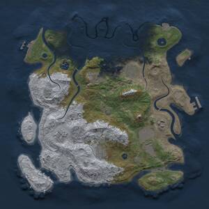 Thumbnail Rust Map: Procedural Map, Size: 3600, Seed: 563362304, 14 Monuments