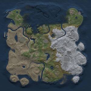 Thumbnail Rust Map: Procedural Map, Size: 4000, Seed: 278645300, 16 Monuments