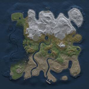 Thumbnail Rust Map: Procedural Map, Size: 3500, Seed: 42607, 13 Monuments