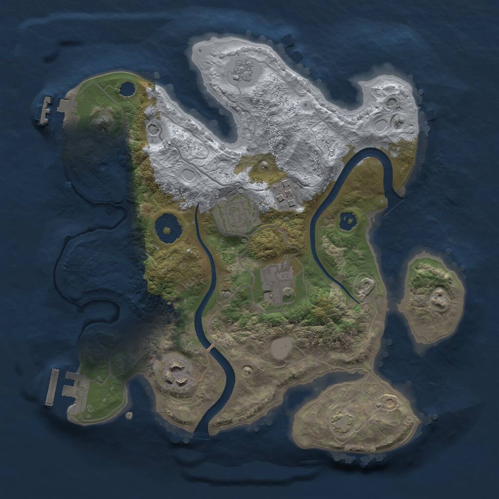 Rust Map: Procedural Map, Size: 2700, Seed: 1781784123, 10 Monuments