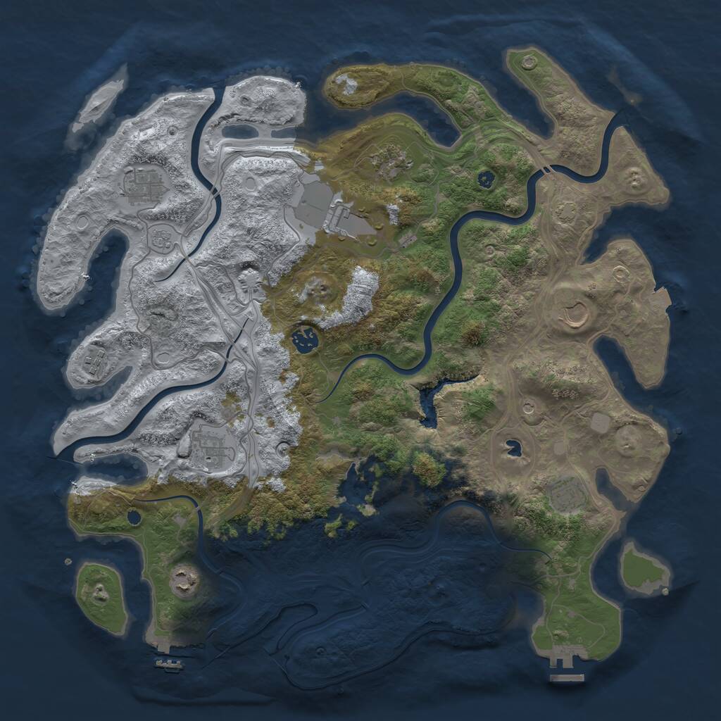 Rust Map: Procedural Map, Size: 4250, Seed: 2387547, 15 Monuments
