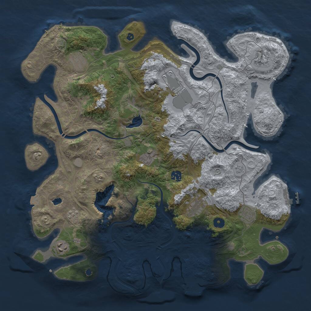 Rust Map: Procedural Map, Size: 4250, Seed: 1988032922, 15 Monuments