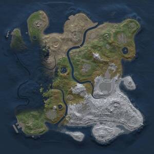 Thumbnail Rust Map: Procedural Map, Size: 3500, Seed: 670001606, 15 Monuments