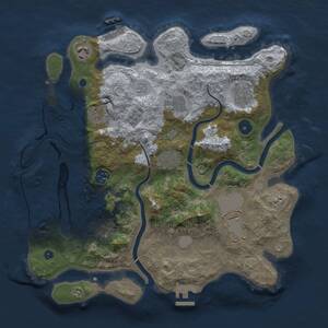 Thumbnail Rust Map: Procedural Map, Size: 3500, Seed: 62963401, 14 Monuments
