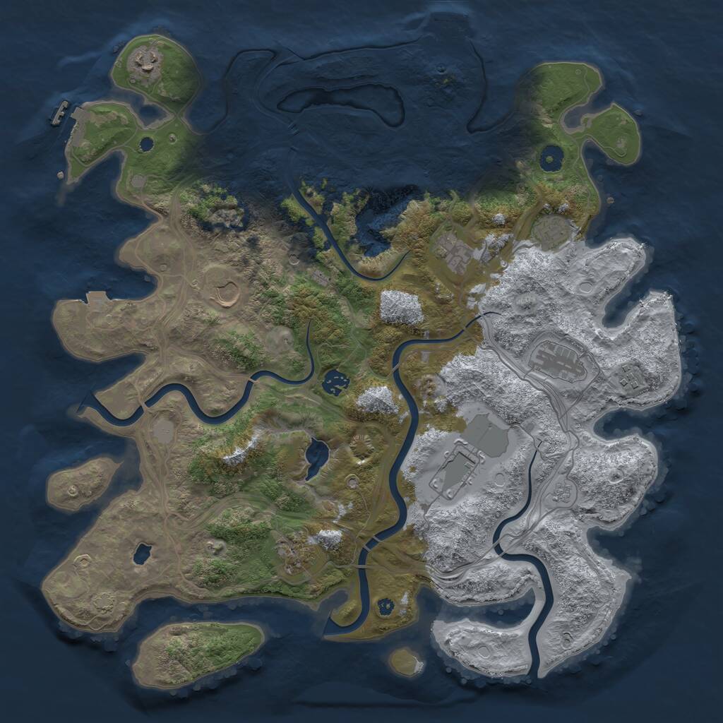 Rust Map: Procedural Map, Size: 4250, Seed: 241788, 15 Monuments