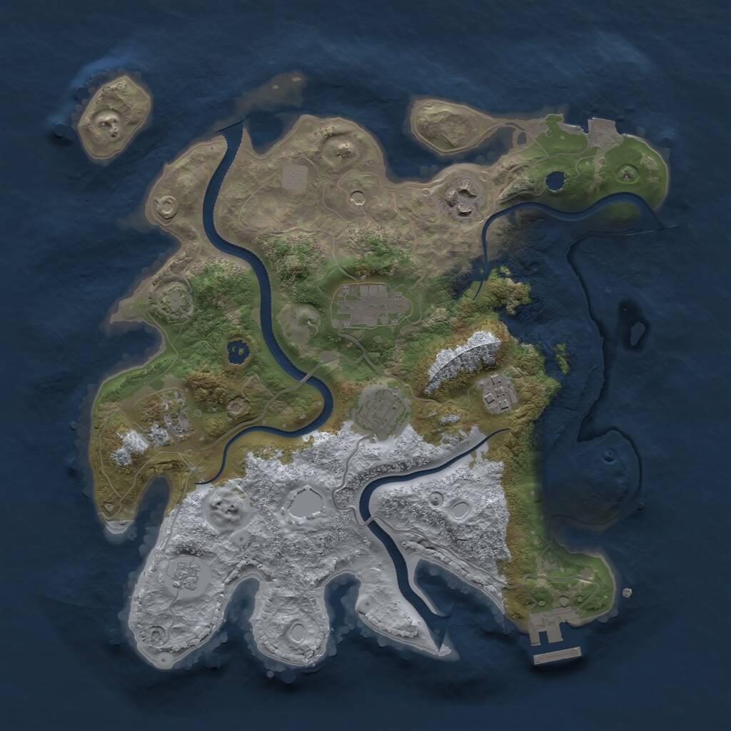 Rust Map: Procedural Map, Size: 3100, Seed: 97, 10 Monuments