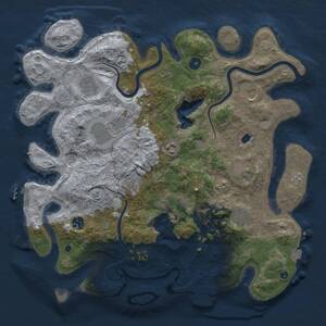 Thumbnail Rust Map: Procedural Map, Size: 4000, Seed: 753504631, 15 Monuments