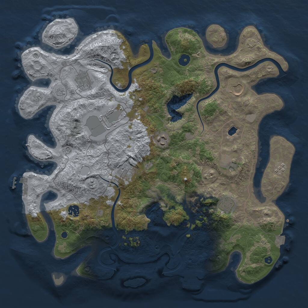 Rust Map: Procedural Map, Size: 4000, Seed: 753504631, 15 Monuments
