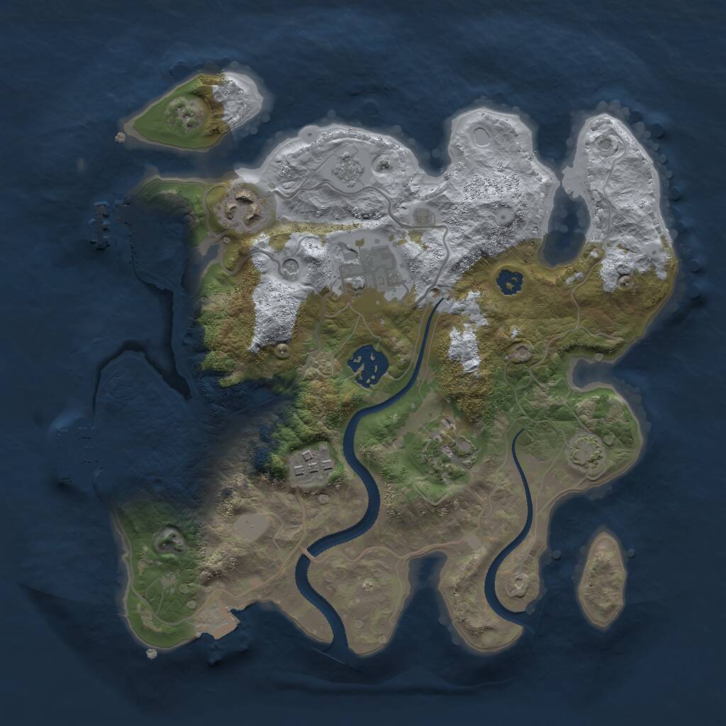 Rust Map: Procedural Map, Size: 2800, Seed: 359283869, 11 Monuments