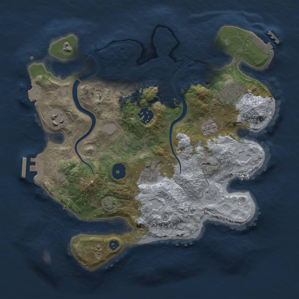 Rust Map: Procedural Map, Size: 3000, Seed: 978126242, 11 Monuments