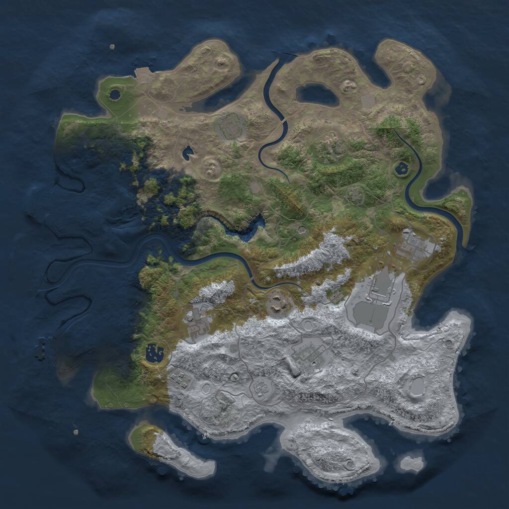Rust Map: Procedural Map, Size: 4000, Seed: 492244029, 15 Monuments