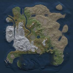 Thumbnail Rust Map: Procedural Map, Size: 3700, Seed: 26061821, 15 Monuments