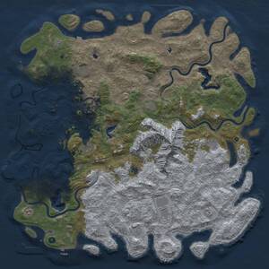Thumbnail Rust Map: Procedural Map, Size: 6000, Seed: 836930487, 19 Monuments