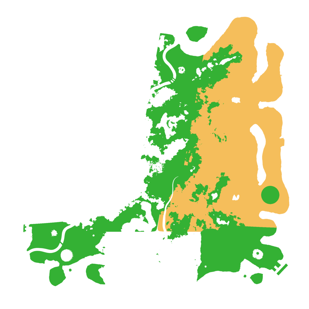 Biome Rust Map: Procedural Map, Size: 4500, Seed: 496523993