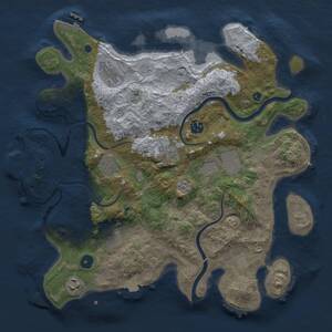 Thumbnail Rust Map: Procedural Map, Size: 3750, Seed: 493630162, 14 Monuments