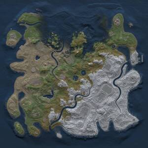 Thumbnail Rust Map: Procedural Map, Size: 4250, Seed: 35103, 16 Monuments