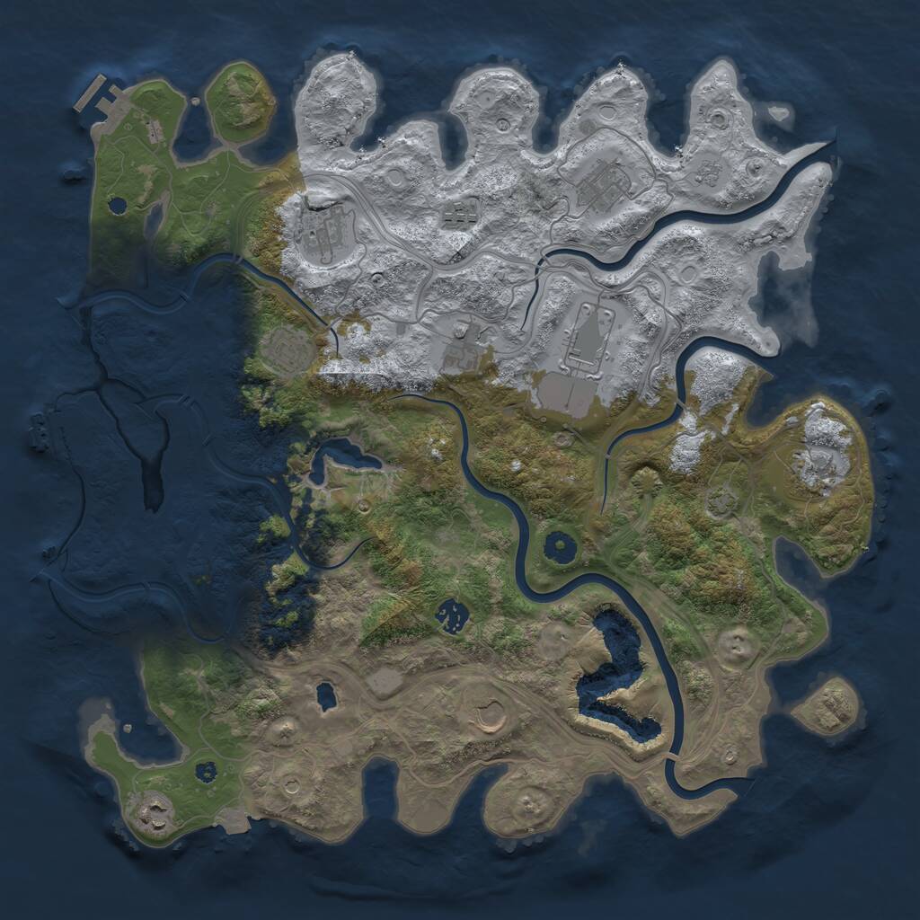 Rust Map: Procedural Map, Size: 4250, Seed: 78540499, 16 Monuments