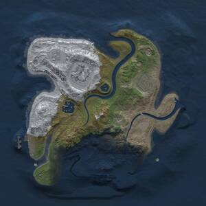 Thumbnail Rust Map: Procedural Map, Size: 2500, Seed: 9639245, 8 Monuments