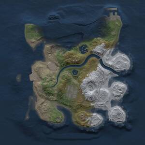 Thumbnail Rust Map: Procedural Map, Size: 2500, Seed: 1826953181, 8 Monuments