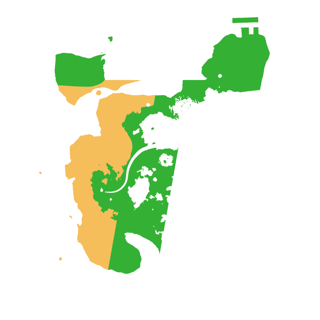 Biome Rust Map: Procedural Map, Size: 2500, Seed: 1826953181