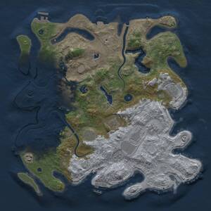 Thumbnail Rust Map: Procedural Map, Size: 4000, Seed: 615952424, 15 Monuments