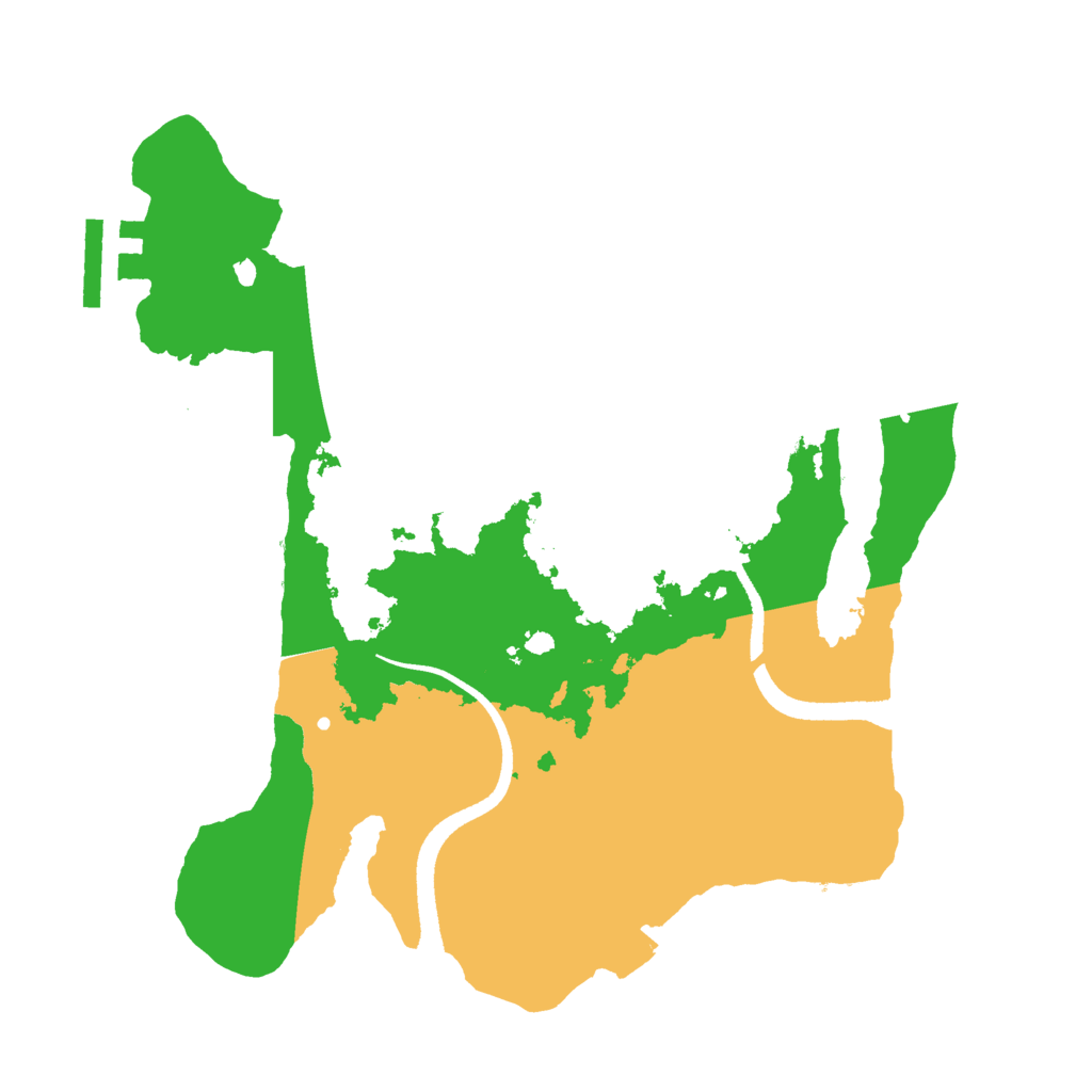 Biome Rust Map: Procedural Map, Size: 2500, Seed: 125906994