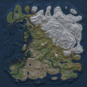 Thumbnail Rust Map: Procedural Map, Size: 4500, Seed: 199921629, 16 Monuments