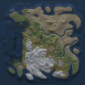 Thumbnail Rust Map: Procedural Map, Size: 3800, Seed: 1529564701, 15 Monuments