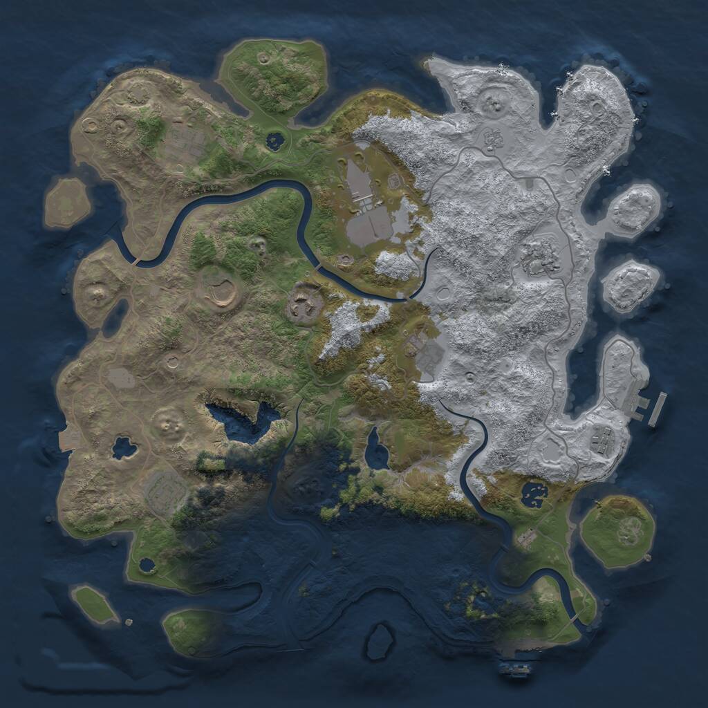 Rust Map: Procedural Map, Size: 4000, Seed: 1778803312, 15 Monuments
