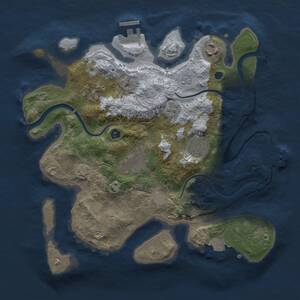 Thumbnail Rust Map: Procedural Map, Size: 3000, Seed: 1627430576, 10 Monuments