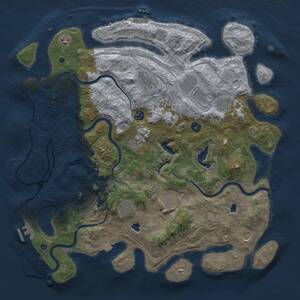 Thumbnail Rust Map: Procedural Map, Size: 4500, Seed: 1485276324, 16 Monuments
