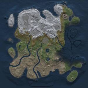 Thumbnail Rust Map: Procedural Map, Size: 3500, Seed: 1571176145, 14 Monuments
