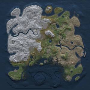 Thumbnail Rust Map: Procedural Map, Size: 4200, Seed: 552874, 17 Monuments