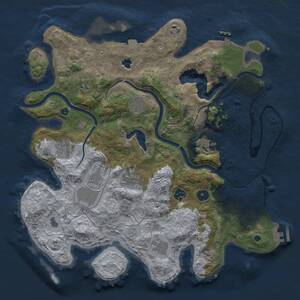 Thumbnail Rust Map: Procedural Map, Size: 4000, Seed: 998203, 16 Monuments
