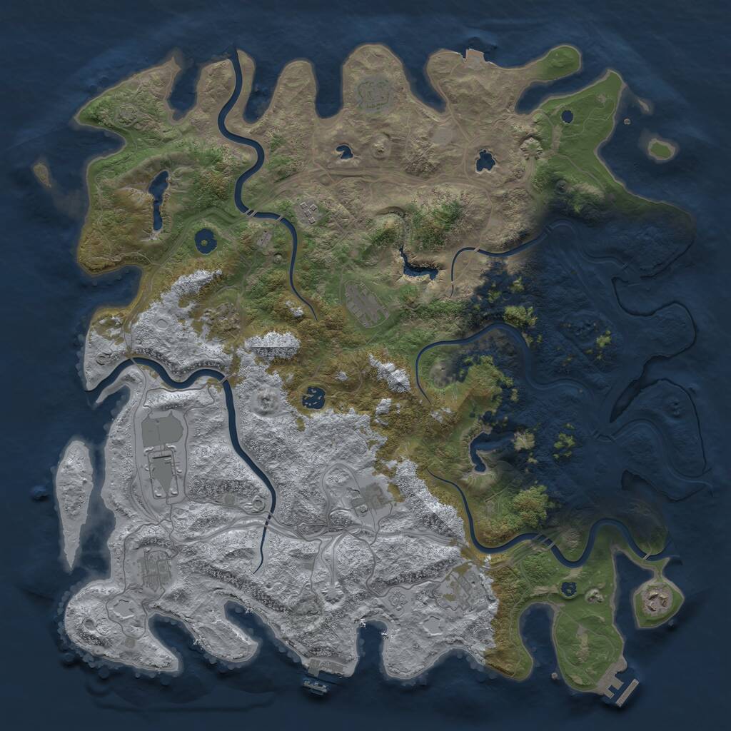 Rust Map: Procedural Map, Size: 4750, Seed: 19062026, 16 Monuments