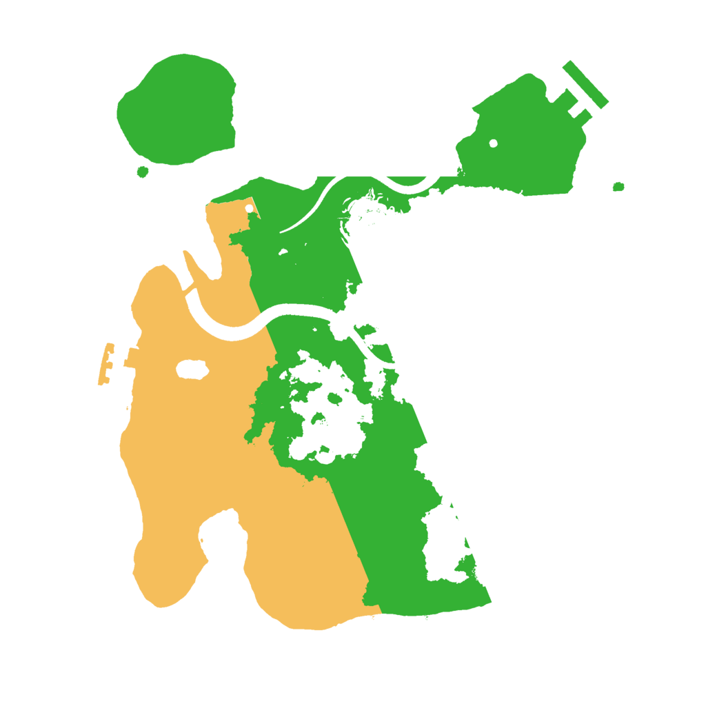 Biome Rust Map: Procedural Map, Size: 2500, Seed: 548088858
