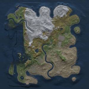 Thumbnail Rust Map: Procedural Map, Size: 3600, Seed: 108082, 15 Monuments